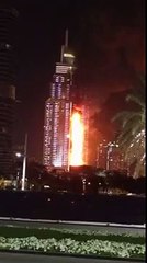 Fire at Burj Khalifa Exclusive footage - 2016 New Year Celebration Fire Accident Dubai