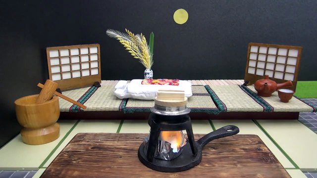 Mini Food Moon dumpling 食べれるミニチュア月見団子_Miniature Tsukimi-Dango (Moon Viewing Dumplings!)