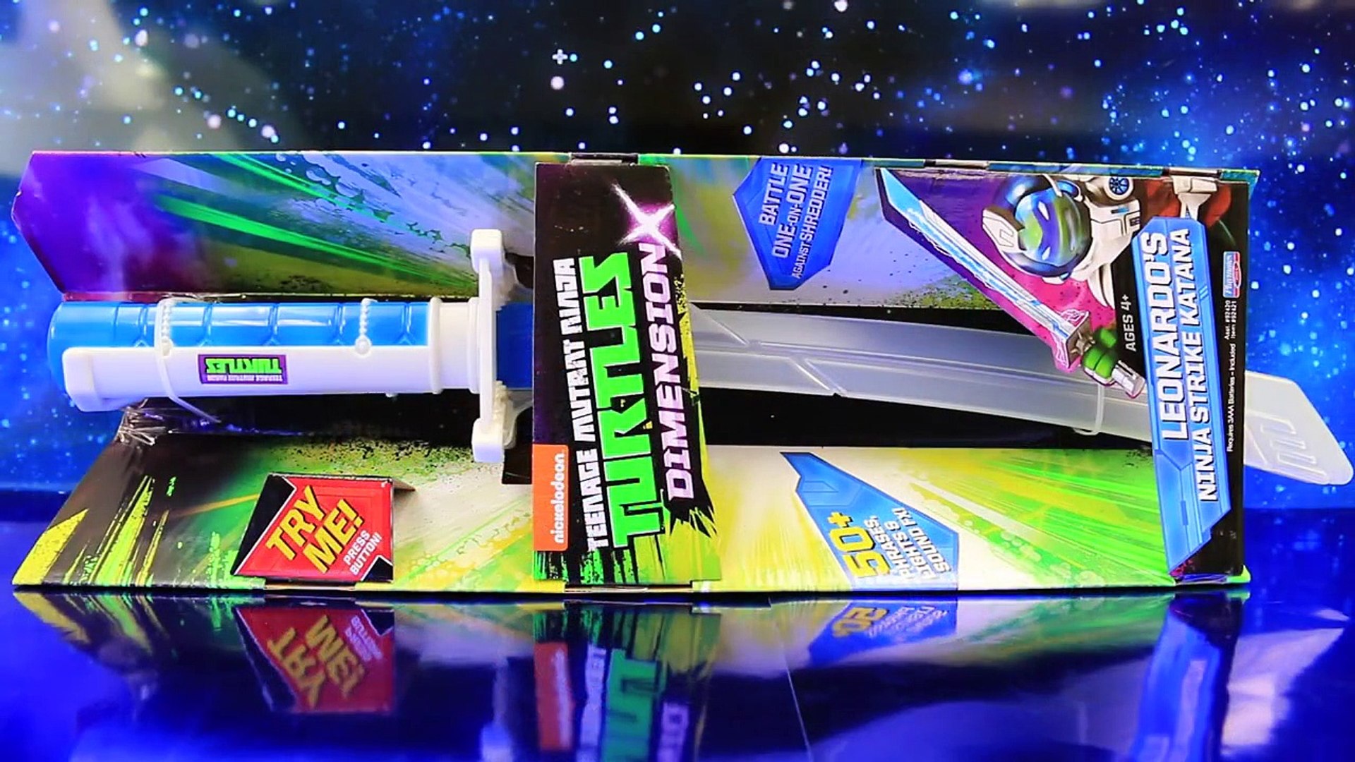 Ninja Turtles NEW Leonardo Ninja Strike Katana Sword Little Leo  Demonstration TMNT Sword Fighting, image size:1920x1080