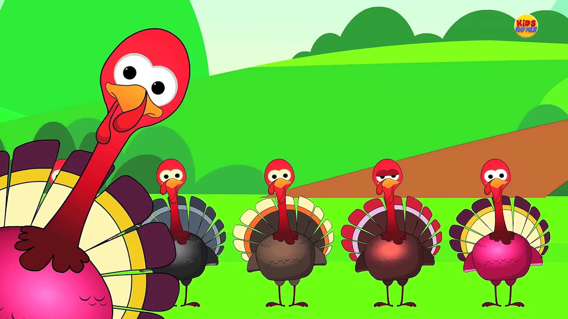 ⁣Five Little Turkeys | Turkey Song | Happy Thanks Giving