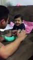 رد فعل طريف لطفل خلال قص أظافره | Funny Baby Reaction During Nails Cut