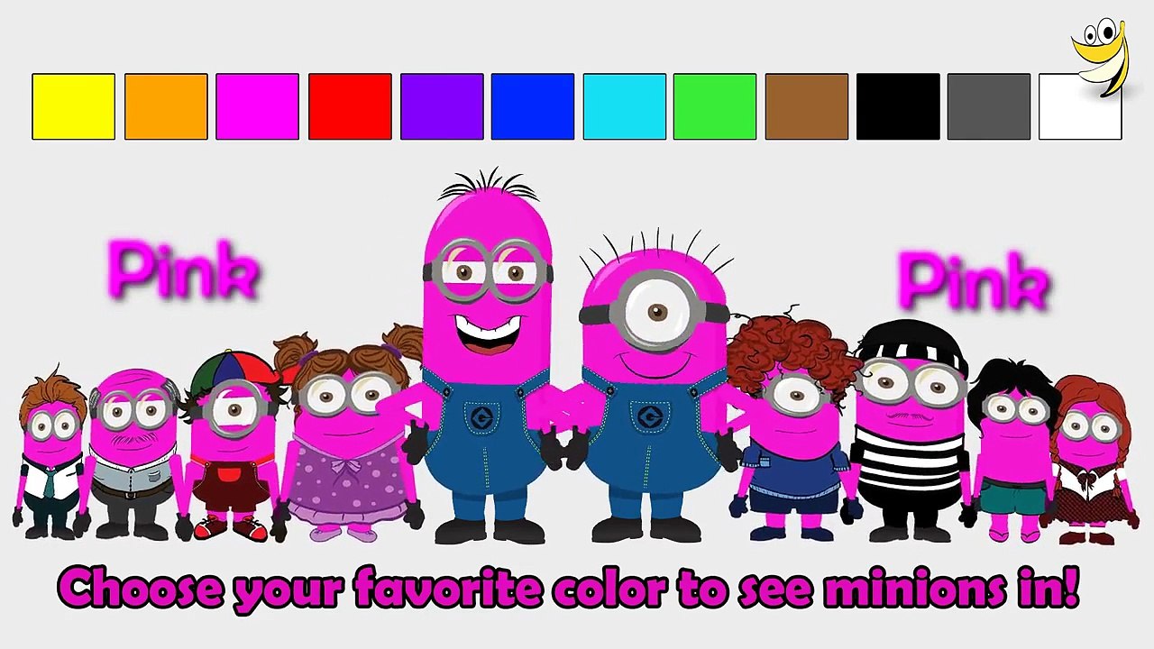 Minions in different colors - Learn colors for children & Baby Toddlers - Advanced [INTERACTIVE]