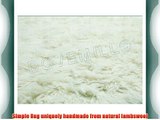 Greek Flokati Cream Rug 100% Lambswool Pile 170 x 240 cm (5'7 x8')