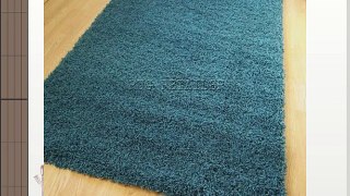 Yazz Plain Teal Shaggy Pile Rugs 160x230cm Cheap Prices