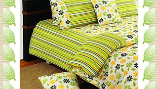 Yuga D?cor Printed Decorative Yellow and Green Queen Size Comforter 90 X 100 Inches
