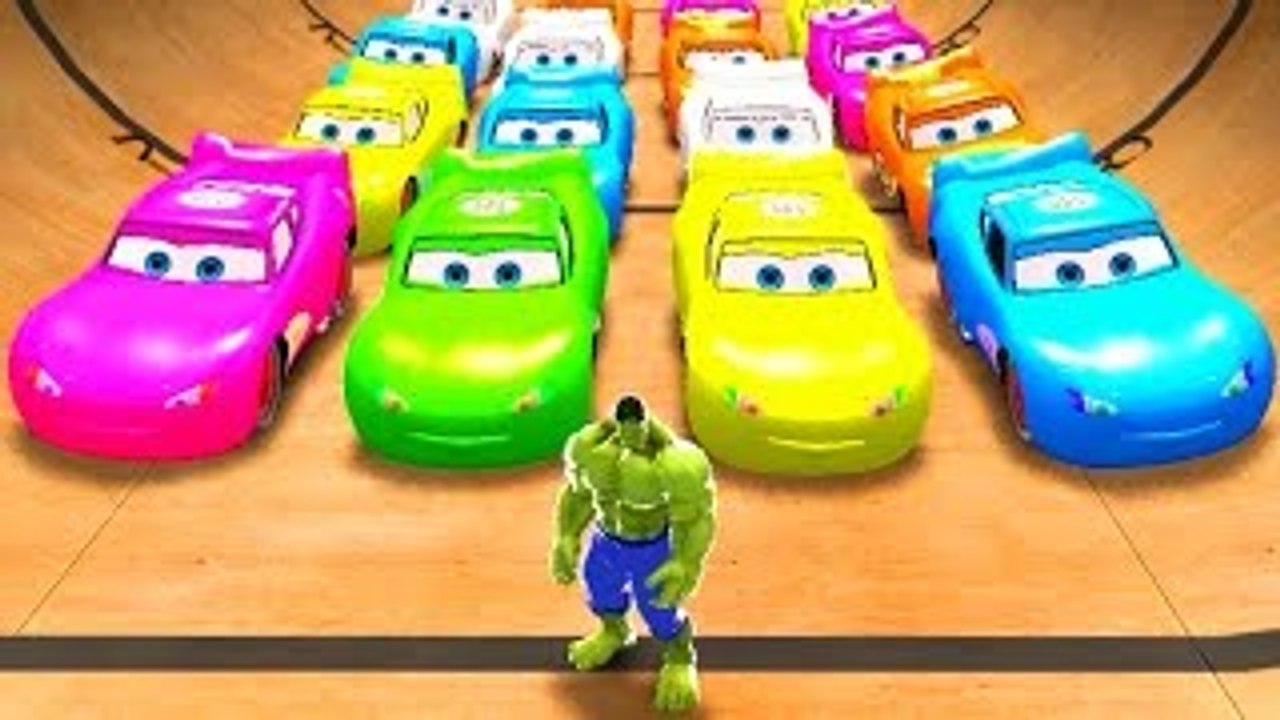 Learn Colours with HULK & McQueen Disney Colors CARS! Fun Learning Party!