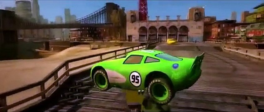 SpongeBob Squarepants & Yellow Disney Pixar Cars Lightning McQueen ft Hulk & Green Mcqueen Cars!