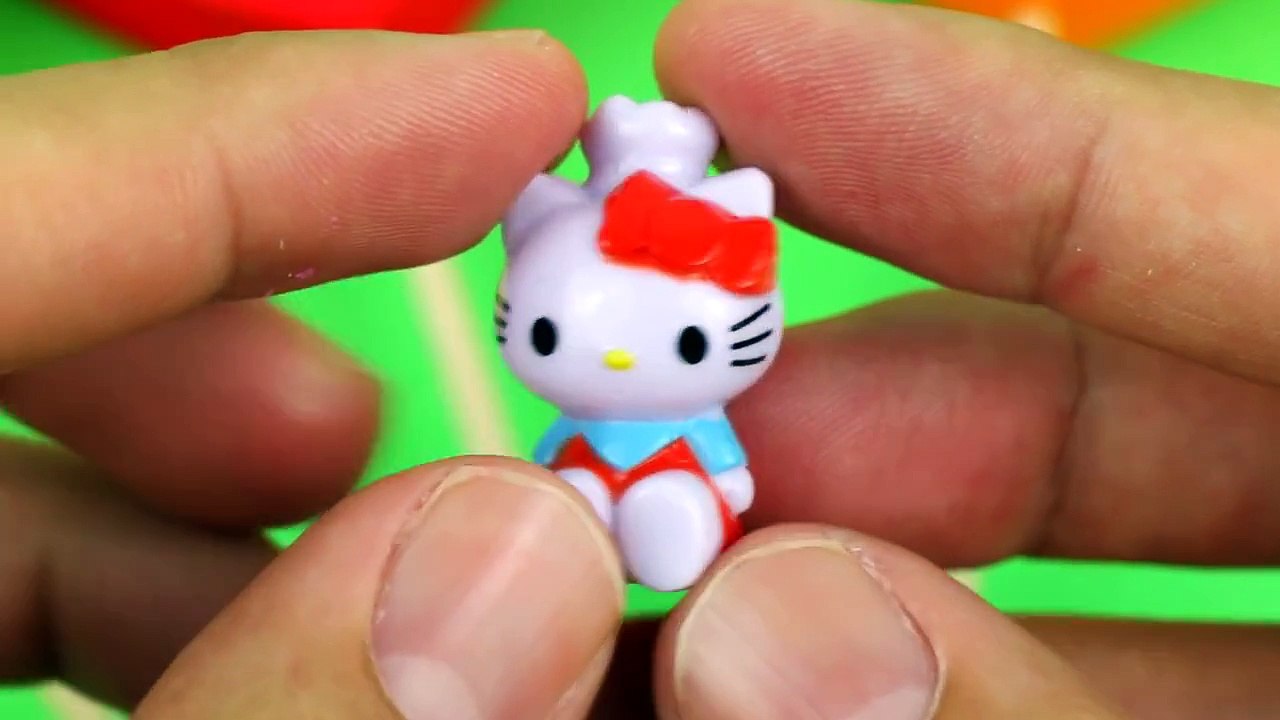 hello kitty Hearts Play Doh Spiderman Peppa Pig Surprise Eggs Spongebob Frozen play doh