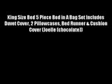 King Size Bed 5 Piece Bed in A Bag Set Includes Duvet Cover 2 Pillowcases Bed Runner