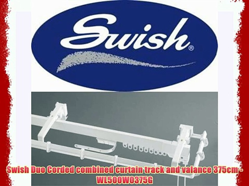 Swish Duo Corded combined curtain track and valance 375cm - WL500W0375G