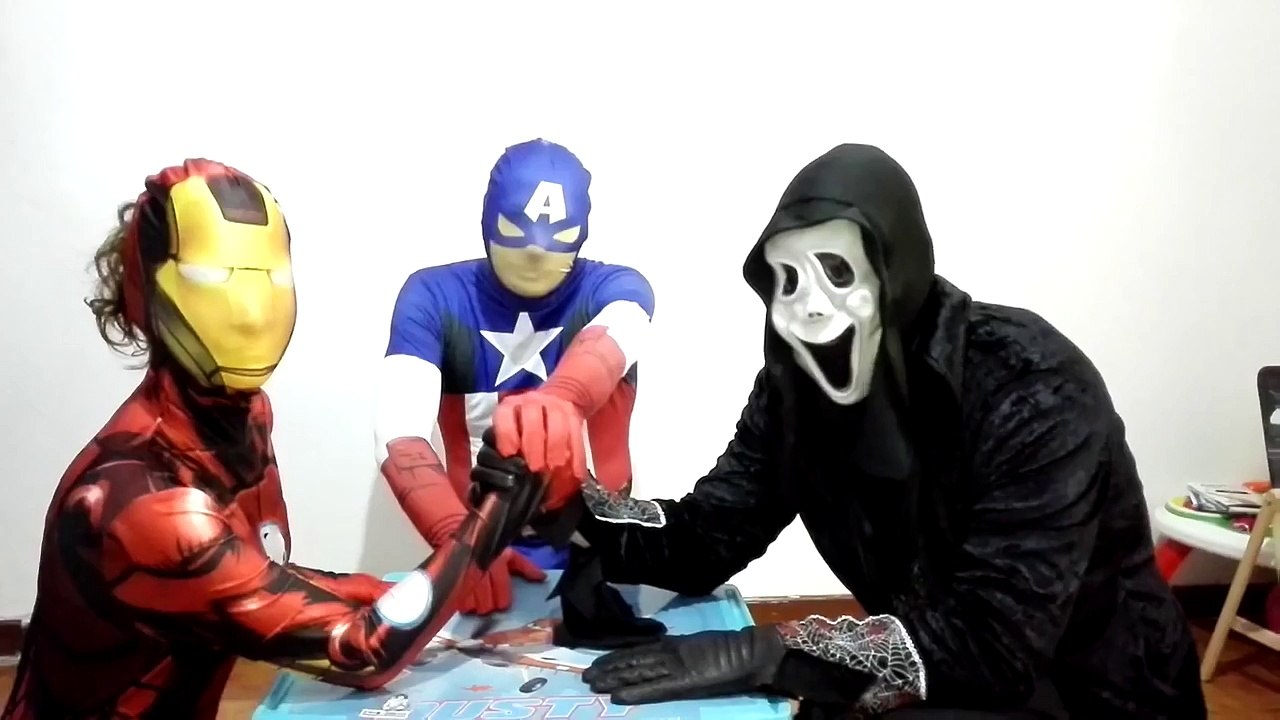 Iron Man vs Ghostface Arm Wrestling - Super Her...