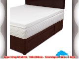 Snug 3 inch Super King 6ft Size 180x200x7.5cm 60kg/m3 Memory foam mattress Topper with Coolmax