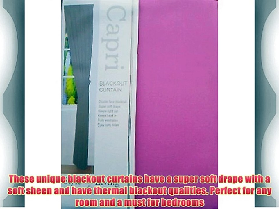 THERMAL BLACKOUT CURTAINS - PINK - 66 inch x 90 inch Pencil Pleat