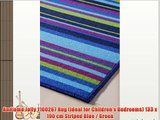Andiamo Jolly 1100267 Rug (Ideal for Children's Bedrooms) 133 x 190 cm Striped Blue / Green