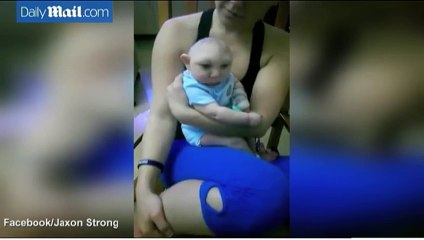 Miracle baby Jaxon Buell shows off his walking and talking
