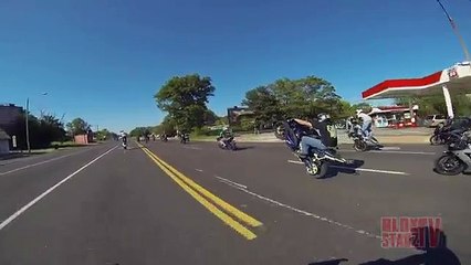 Stunt Bike Riding WHEELIES Catches On FIRE Motorcycle Stunts ROC 2014 Ride Of The Century FAIL VIDEO
