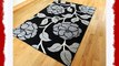 LARGE MEDIUM MODERN CONTEMPORARY BLACK SILVER GREY RUNNER MATS STYLISH LIVING AREA SOFT QUALITY