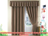 Thermal Velour Velvet Curtains Finished In Camel 90 Wide x 84 Drop