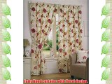 Bouquet Floral Patterned Ready Made Fully Lined Pencil Pleat Curtains (90 x 72 (229cm x 183cm))