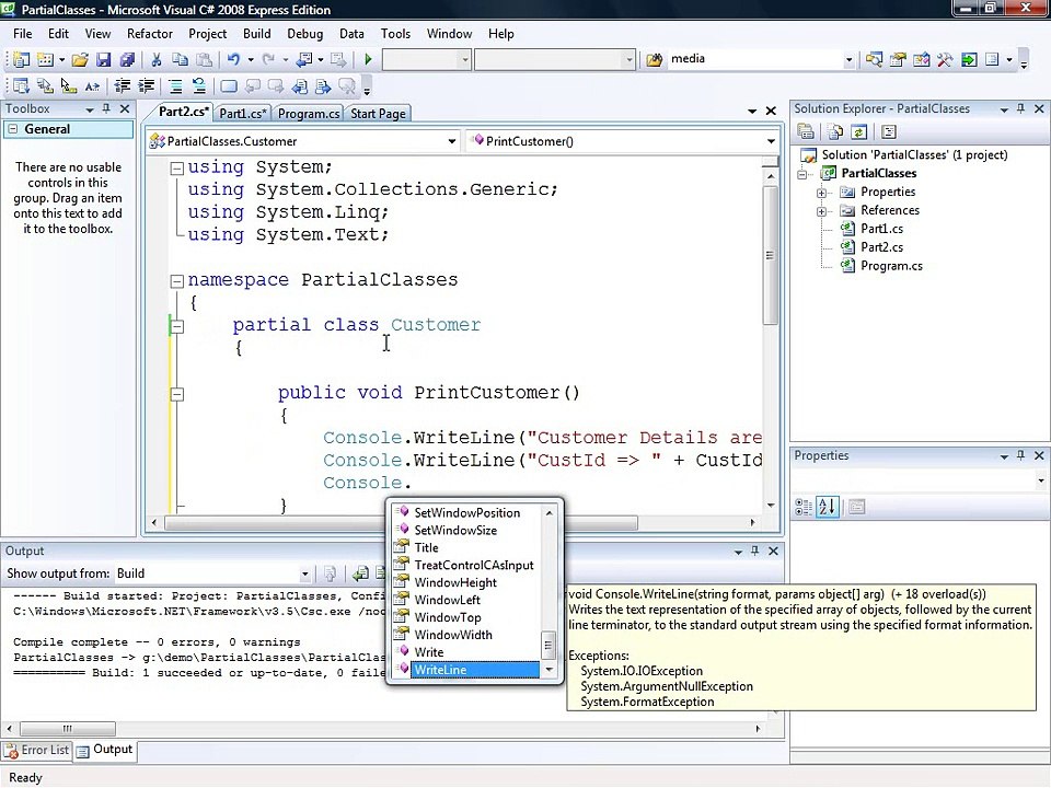 CSharp Partial Classes