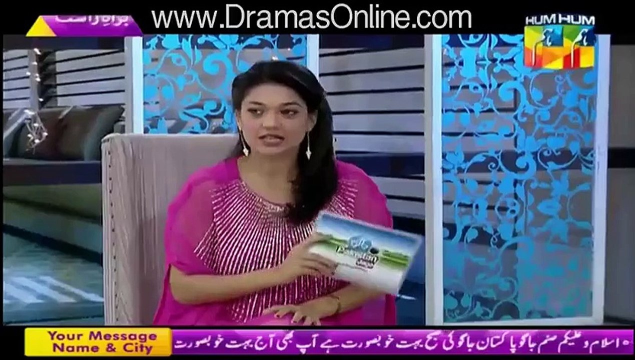 Jago Pakistan Jago Saba Qamar Sharing her Diet Plan for the First Time in a Live Show