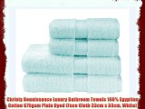 Christy Renaissance Luxury Bathroom Towels 100% Egyptian Cotton 675gsm Plain Dyed (Face Cloth