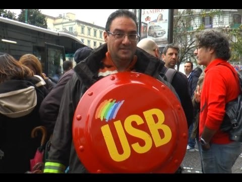 Napoli - Legge Stabilità, sciopero generale Usb (20.11.15)