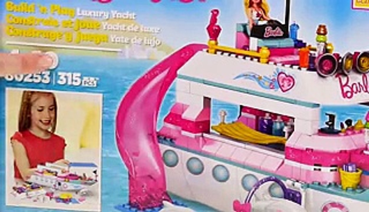 Barbie Luxury Yacht Mermaid Party --- Mega Bloks Barbie Boat Toy Unboxing