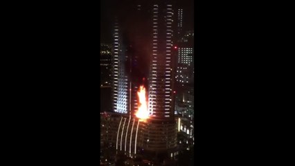 High Rise Hotel at Dubai - Dubai Hotel On Fire Before New Years 2015/2016
