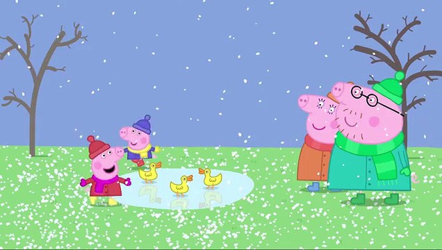 Peppa Pig Slides Down Snow Hill