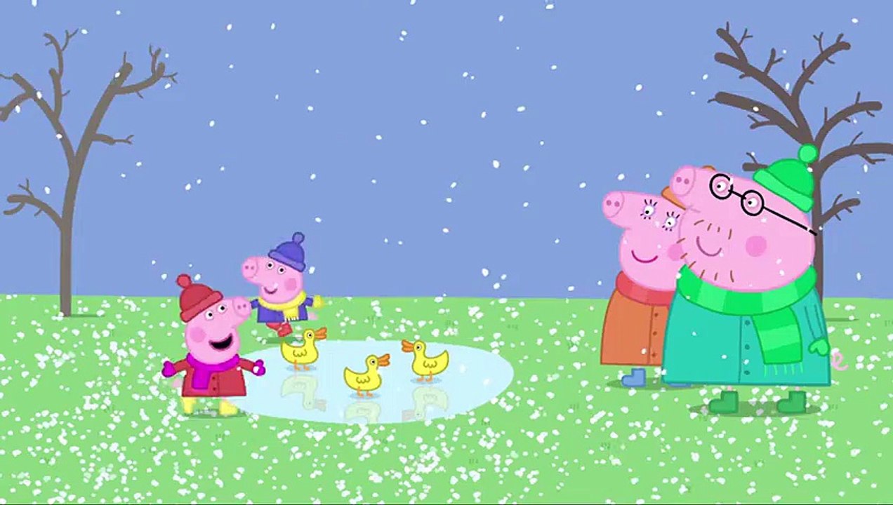 Peppa Pig Slides Down Snow Hill