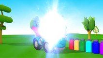 Toy Trucks: Leo JUNIOR Paints an APPLE Tree! Kids 3D Coloring Cartoons