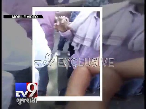 Health Minister Nitin Patel heckled, pushed out of condolence meet by Patidars, Mahesana - Tv9