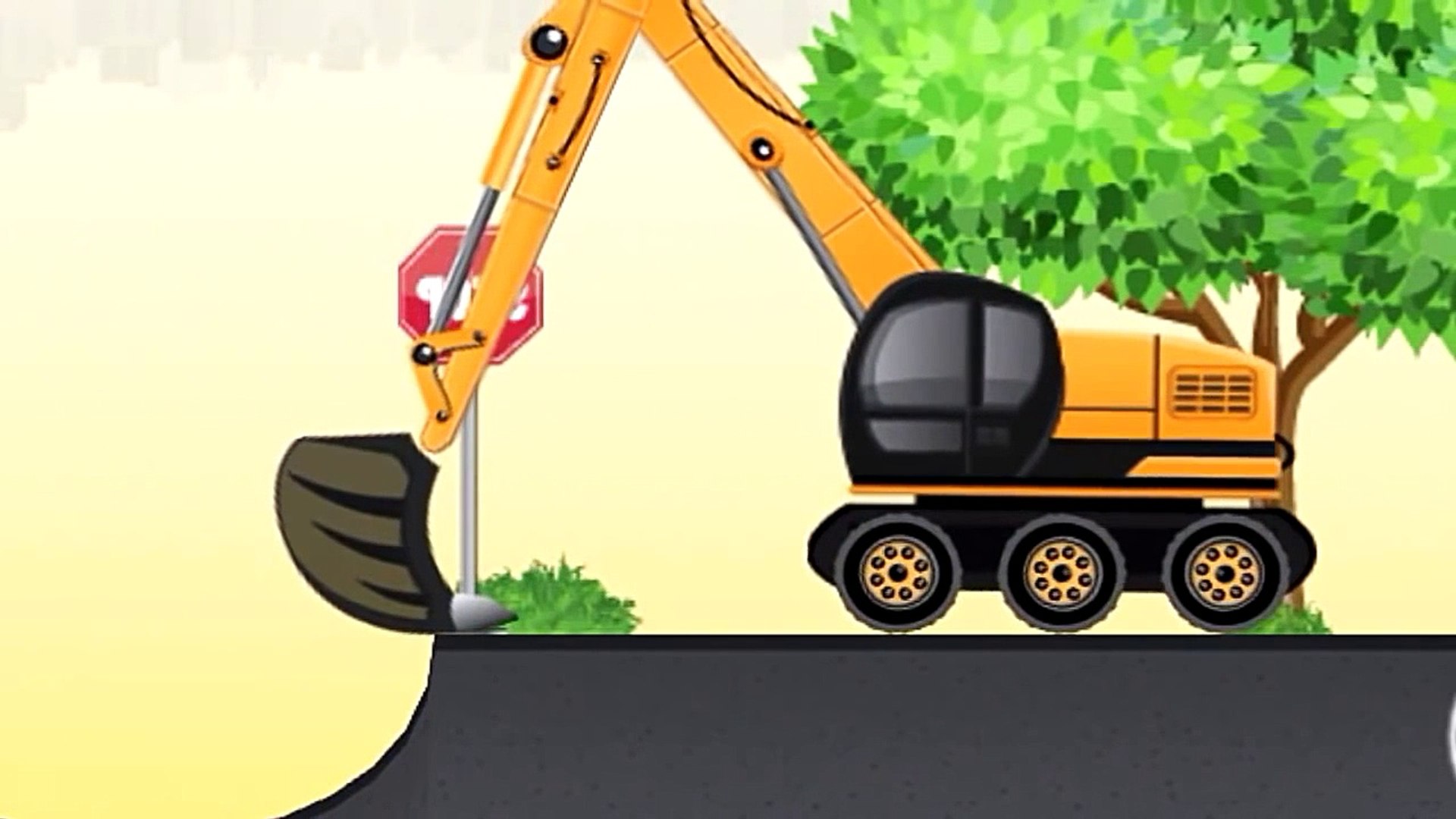 kepçe ve kamyon videosu çizgi filmi,excavator kazıyor ,otç165 - Dailymotion  Video