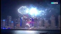 Downtown Dubai & Burj Al-Arab Fireworks - New Year's Eve 2016