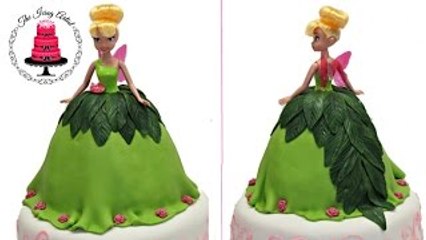 Tinkerbell Barbie Doll Dress Cake - How To With The Icing Artist