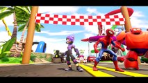 SPIDERMAN meets Big Hero 6' Heroes - BAYMAX and HIRO HAMADA! Children's Video!
