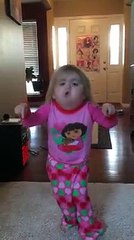 Cute baby girl dancing