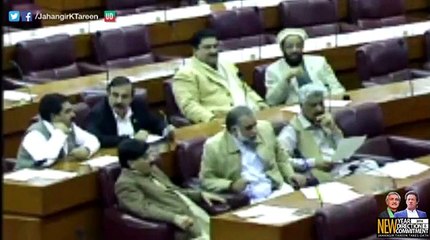 Check out Speaker Ayaz Sadiq’s Face Expression When Jahangir Tareen was Praising Imran Khan
