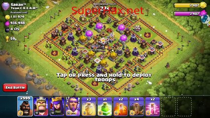 Clash Of Clans | Top Player Global Destroyed by Super Hog 2016