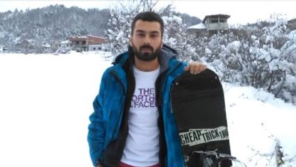 Sokakta Snowboard Yaptı