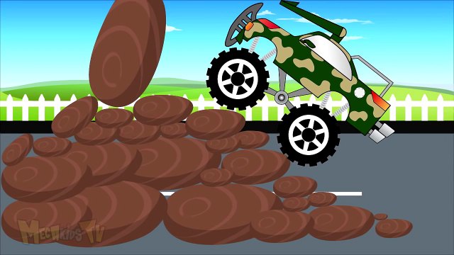 Military Truck - Monster Trucks For Children - Mega Kids Tv