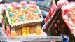 Different types of New Year cakes on confectionery shops