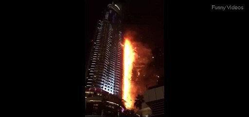 Fire At The Address Downtown Dubai 2016