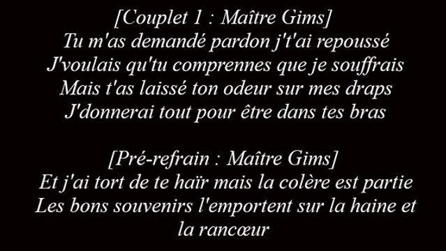 Maitre Gims – Je te pardonne Ft. Sia (Paroles-Lyrics)