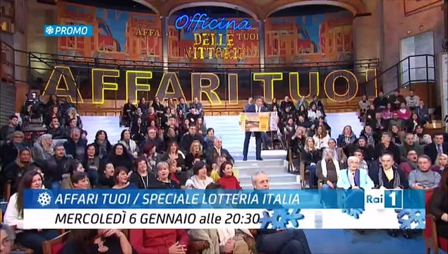 Promo Affari Tuoi - Speciale Lotteria Italia 06/01/2016 su Rai 1
