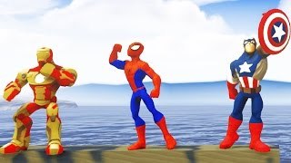 Iron Man VS Spider Man VS Captain America (The Avengers Superheroes) Epic Race!