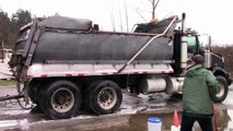 Brookswood Powerwashing in Langley, BC - dump truck Two step cleaning cleaning demonstration