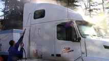 Brookswood Powerwashing in Langley, BC - semi truck  one step (single stage) cleaning
