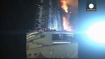 آتش سوزی گسترده در برج «آدرس» دبی